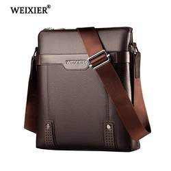 WEIXIER New Fashion PU Leather Men Messenger Bags Casual Men's Small Shoulder Bag Crossbody Business Men's Handbag Small