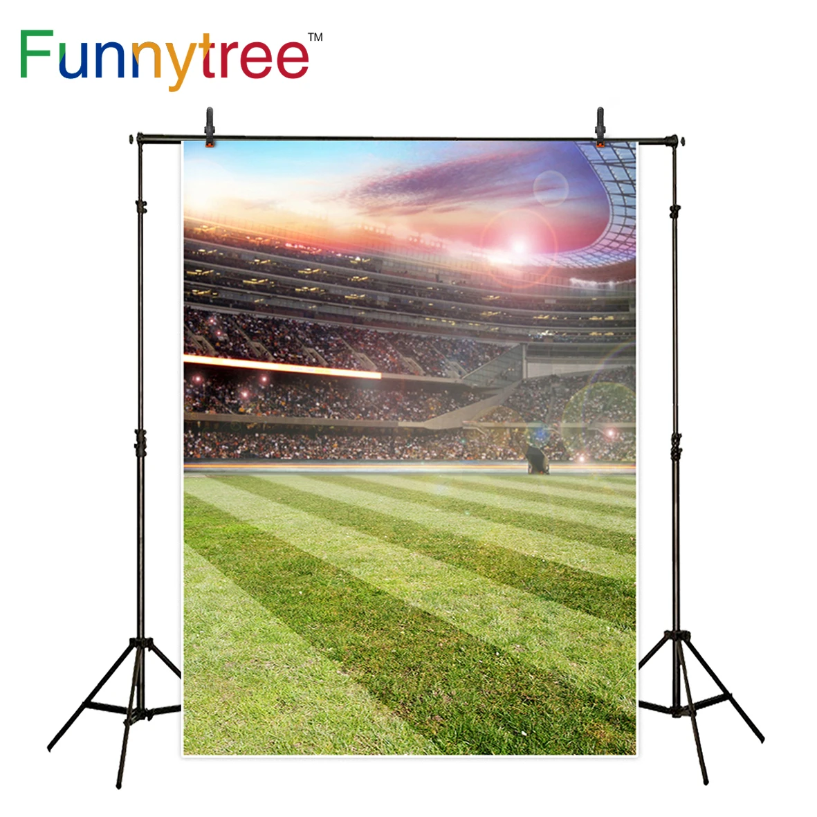 Фон для студийной фотосъемки с мячом и толпой