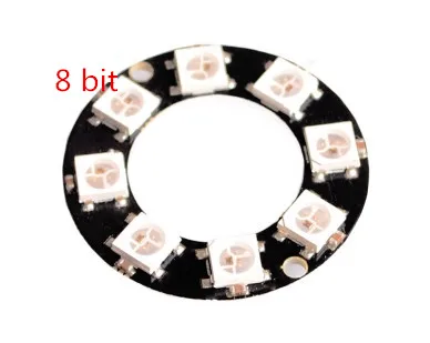 8/12/16/24-bit WS2812 5050 RGB LED with built-in full-color drive color lamp circle