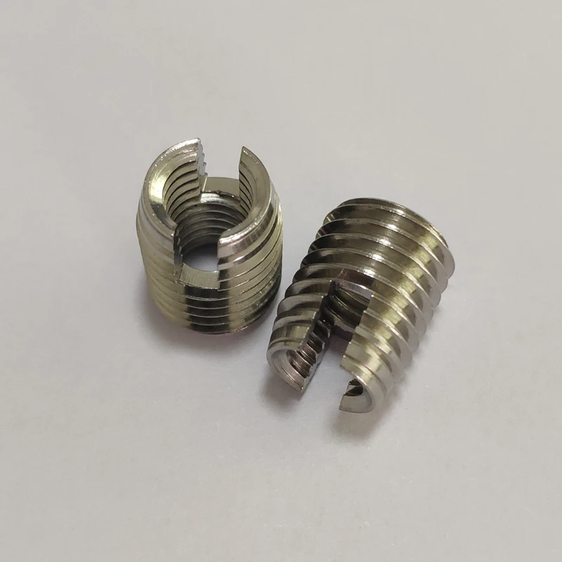 10/2pcs M2  M3 M4 M5 M6 M8 M10 M12 M14   Self tapping Thread Insert Self Tapping Screw Bushing Slotted Type Thread Repair Inset