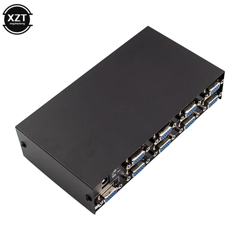 Newest 8 port vga splitter 150 mhz PC to 8 VGA Monitor TV Video Splitter 8 Port VGA Splitter support 1600*1280