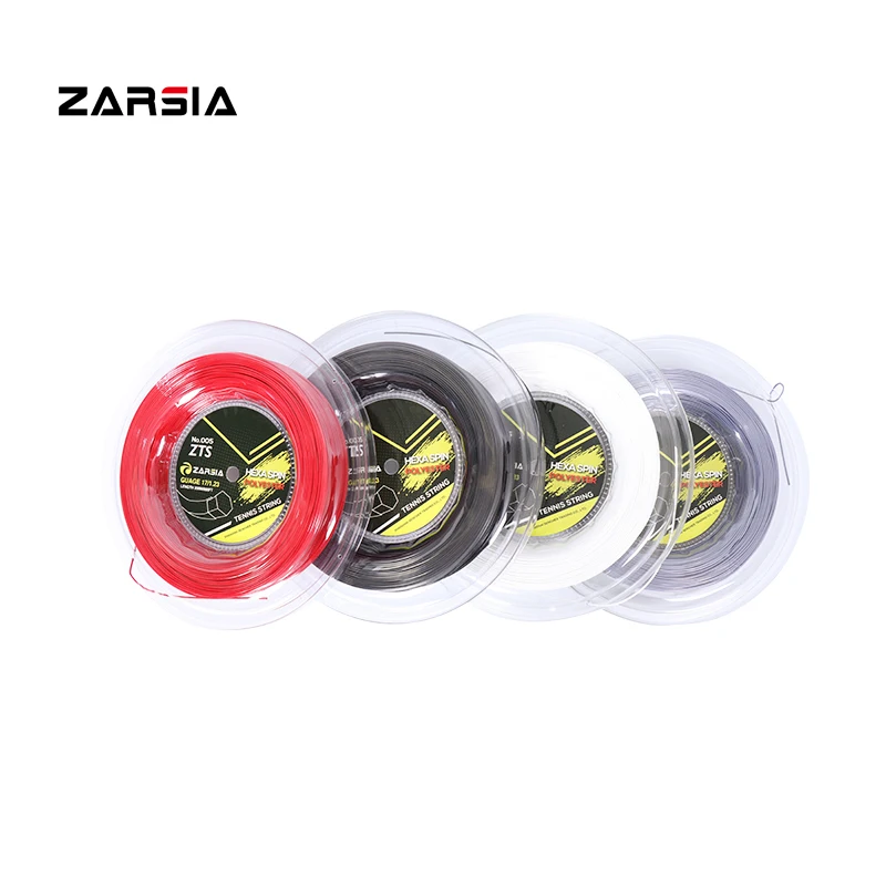 ZARSIA Raket Tenis Hex Tahan Lama Raket Tenis Senar Segi Enam 1.23MM 200M Banger Besar