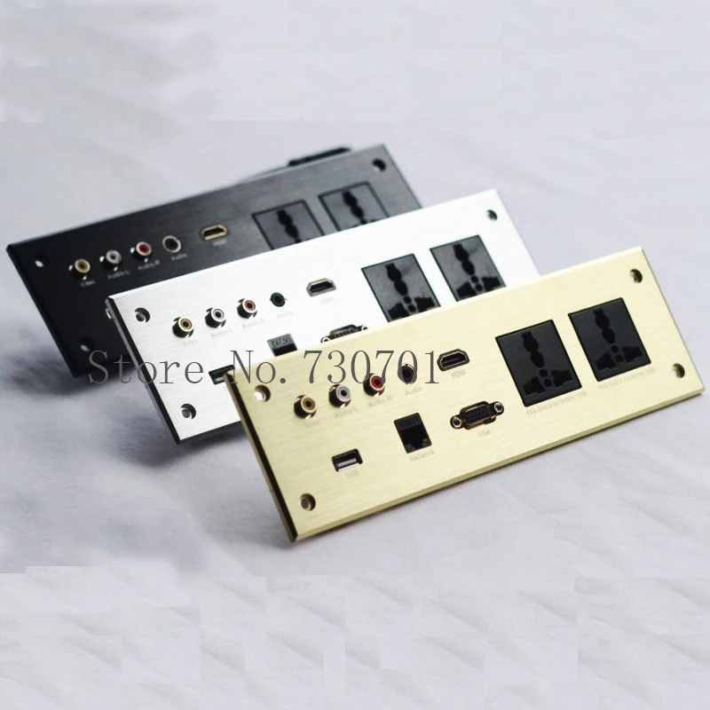 wall socket \ HD HDMI \ VGA USB NETWORK RJ45 Video information outlet panel /multimedia home hotel rooms KTV wall socket