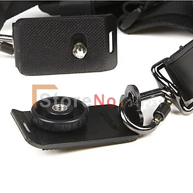 New Black Soft Quick Double Camera Sling Neck Shoulder Belt Strap and Hand grip Wrist Strap For Dslr camera