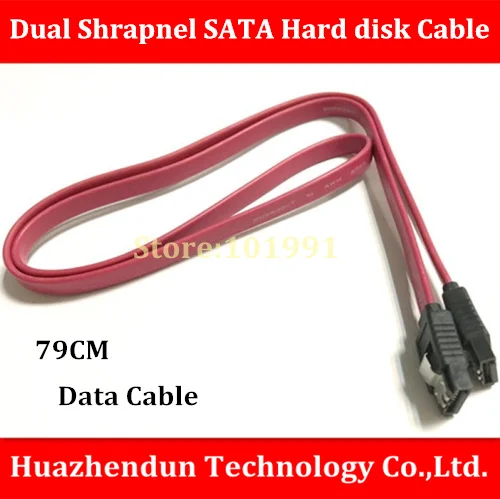 Free Shipping 10PCS/Lot  Full Copper  Dual Shrapnel SATA Hard Disk Cable  79CM  SATA Serial Port Power Cable with fastener