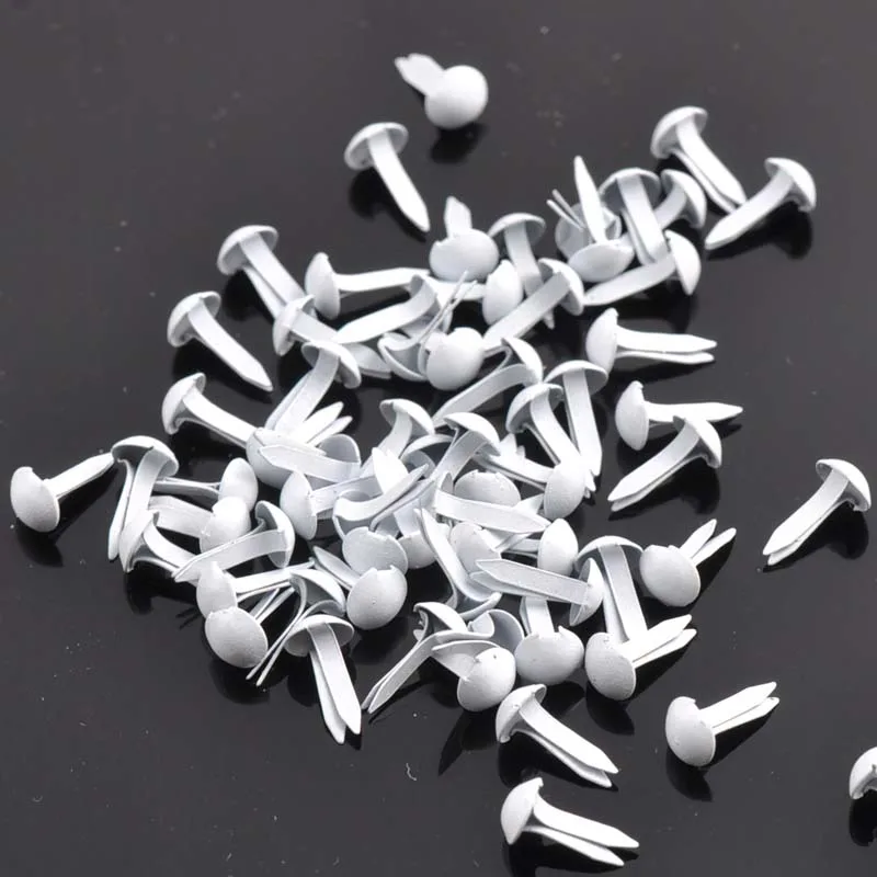 300pcs 5x10mm Mixed Round Metal Brad Studs Spikes Scrapbooking Embellishment Fastener Brads For Shoes Decoration CP0639