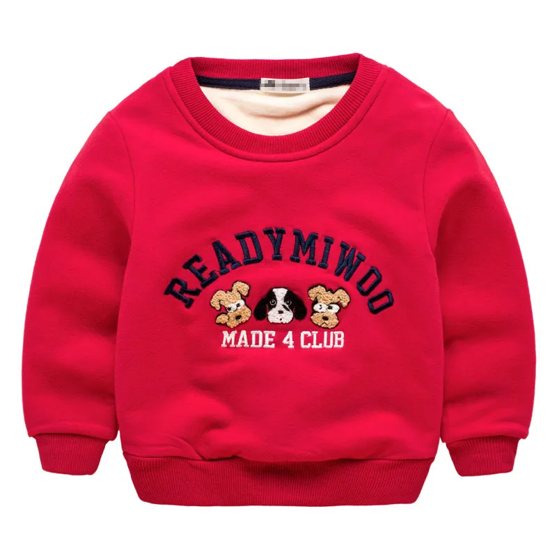 

2022 New Winter Kids Plus velvet sweatshirts Thick cotton Fashion Baby Boys girl T shirt Warm Cashmere children clothes hood