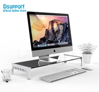 New Desktop Monitor Notebook Laptop Stand Space Bar Non-slip Desk Riser with 4ports USB Hub Data Transmission and Fast Charger