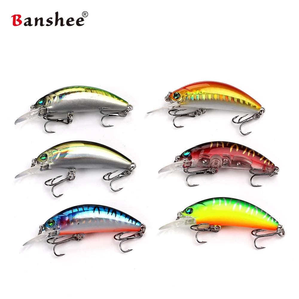 6pcs/lot Fishing lure GO-CM001 Small Crankbait wobbler isca Artificial hard bait pesca tackle floating freshwater perch 4.7g 8#