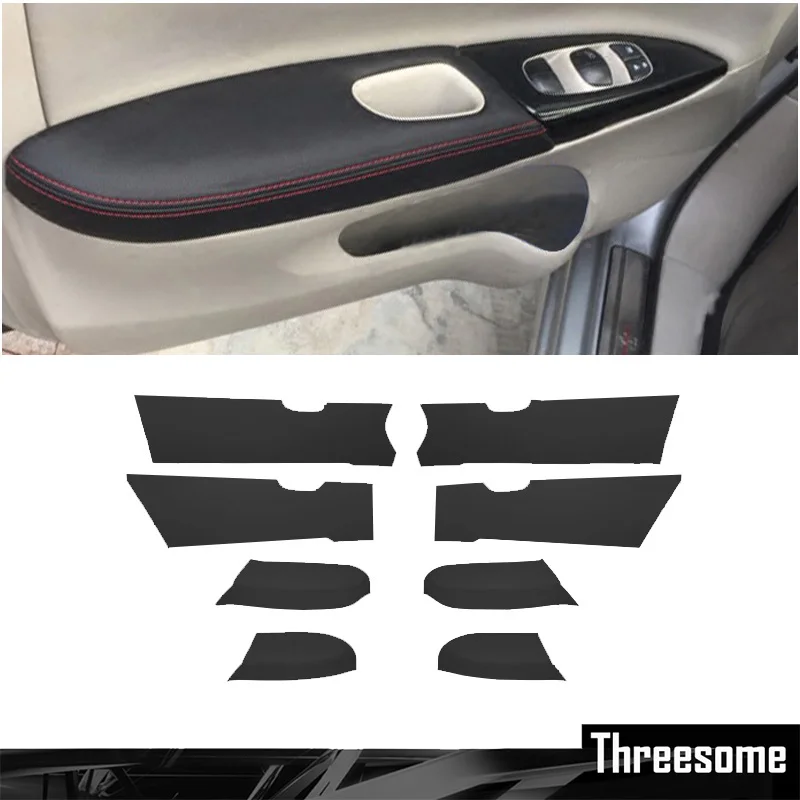 Car interior Door Panel Armrest Surface Trim cover Microfibre Leather Modified For Nissan Slyphy Sentra 2016-2018