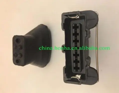 10/20/30/50/100 pçs/lote 7 Pin/Way Feminino Junior Power Timer chicote de fios onnector Plug Com Bota de Borracha Para Bosch