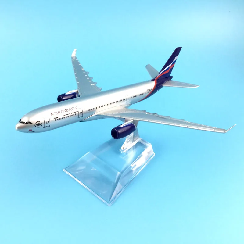 Aeroflot in metallo in lega di metallo da 16cm Russian Airlines Airbus 330 A330 spo2 modello di aereo modello di aereo W Stand regalo di aeromobili