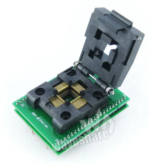 

QFP44 TO DIP44 (A) Programmer Adapter Yamaichi IC Programmer Adapter for QFP44/TQFP44/FQFP44/PQFP44 package IC51-0444-467 0.8mm