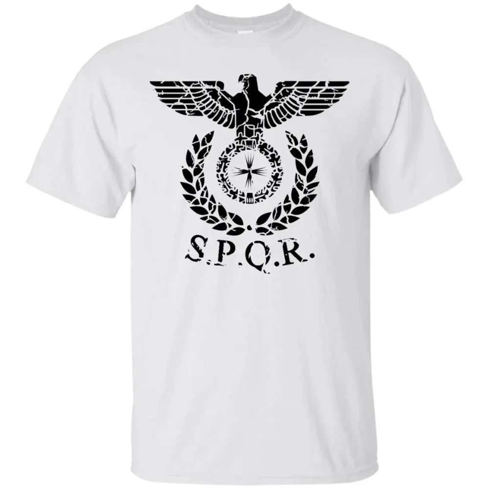 Roman Eagle Spqr Distressed Empire Rome Standard Banner Legion Army 2019 Casual Printing Harajuku Rick Tee Customize T-Shirts