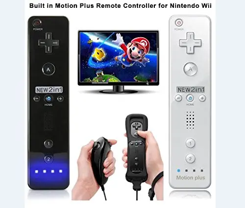 任天堂 wii 2 で 1 ワイヤレスリモートコントローラー内蔵モーションプラス用ヌンチャクゲームパッドジョイスティックビデオゲームアクセサリー