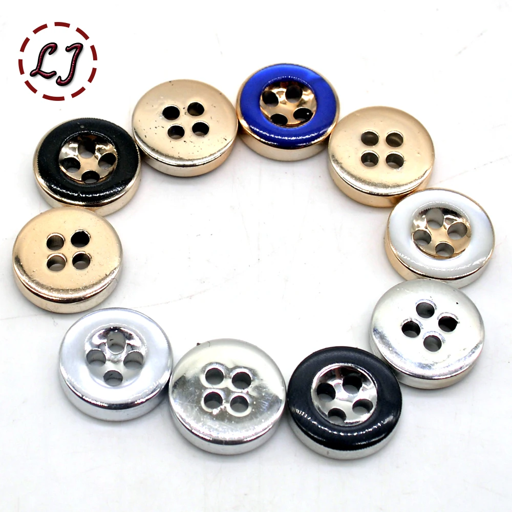 30pcs/lot small round gold silver sewing Button for women cloth T-shirt joker fashion button garment accessory scrapbooking DIY