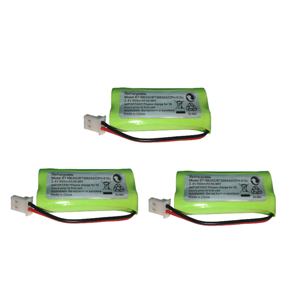 1/2/4Pieces 2.4V Wireless Home Phone Battery Pack for AT & T BT166342 BT266342 TL32100