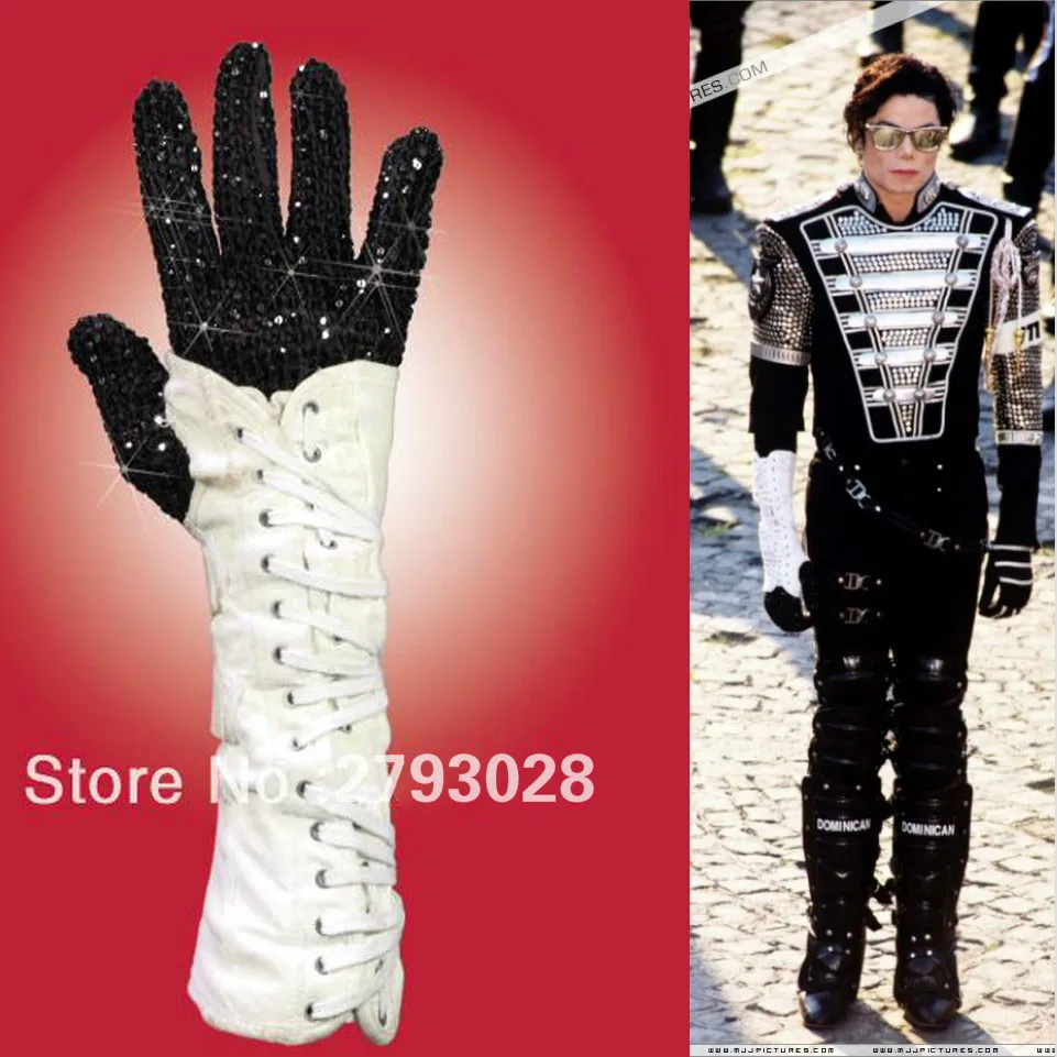 MJ Michael Jackson Classic Black Crystal Glove Right Hand Both Side Hand Made GIFT for Christmas