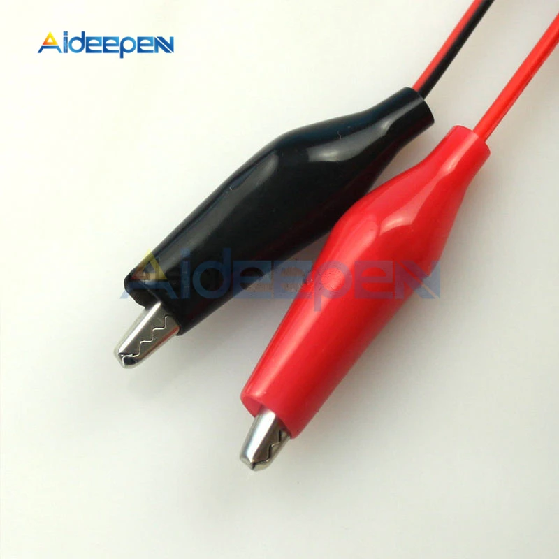 5 buah USB klip buaya steker kawat buaya pria AV untuk USB Tester detektor DC voltase Meter kapasitas Ammeter Monitor pengukur daya