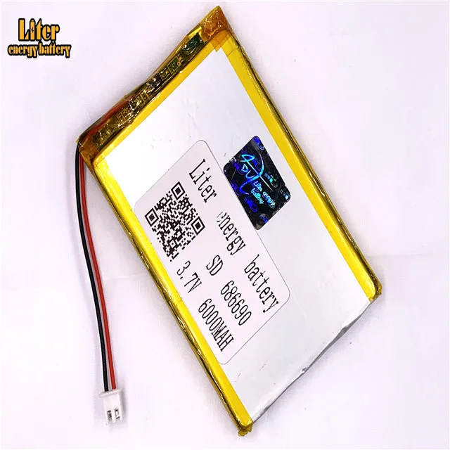 XHR-2P 2.54 6000mAh 3.7V batería de polímero de litio 686690 706590    Tablet PC para estudiantes