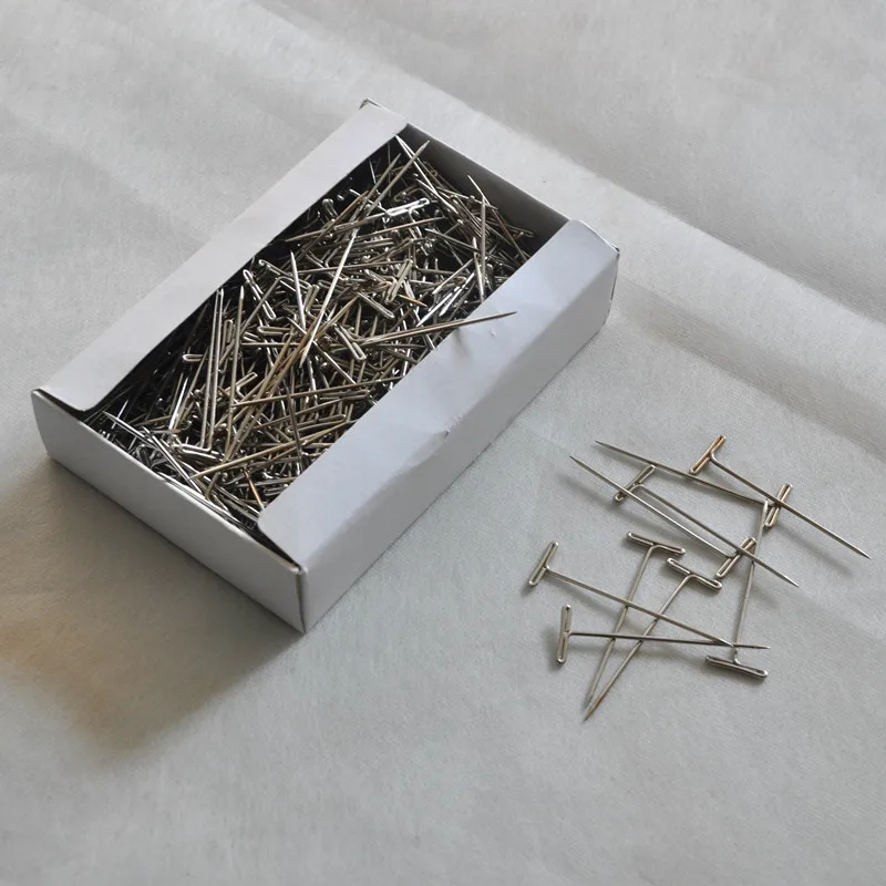 60pcs/bag T Pin Needles For Wig Fix On Canvas Block Head Making Wig Accessory Wig Tools