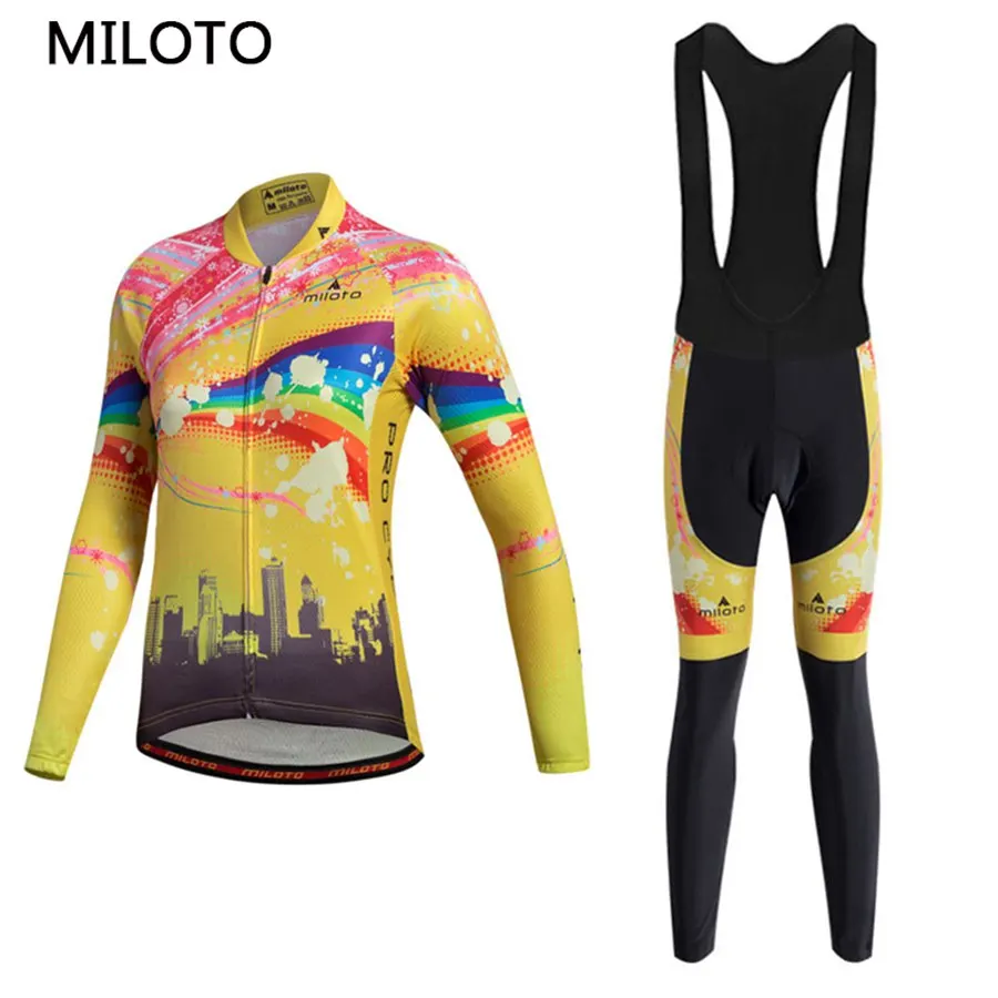 Miloto Long Sleeve Cycling Jersey Women Autumn Pro Racing Sport cycling clothing maillot ciclismo roupa ciclismo Cycling set