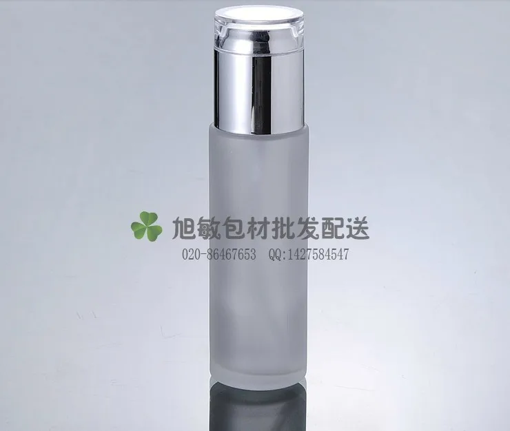 V2 Capacity 80ml  200pcs/lot factory wholesale high quality silver glass lotion Pump Bottle for Cosmetic Packaging