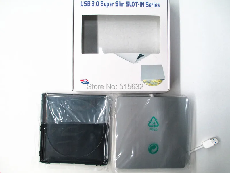new USB 3.0 Super speed slim SLOT-IN series USB Enclosure Case for Superdrive for Apple Macbook Pro unibody 13\