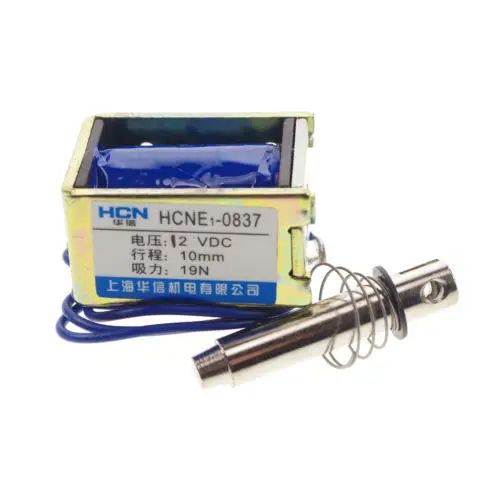 12V 1.9KG 4.1LB  force 10mm Stroke Electromagnet Solenoid x 1