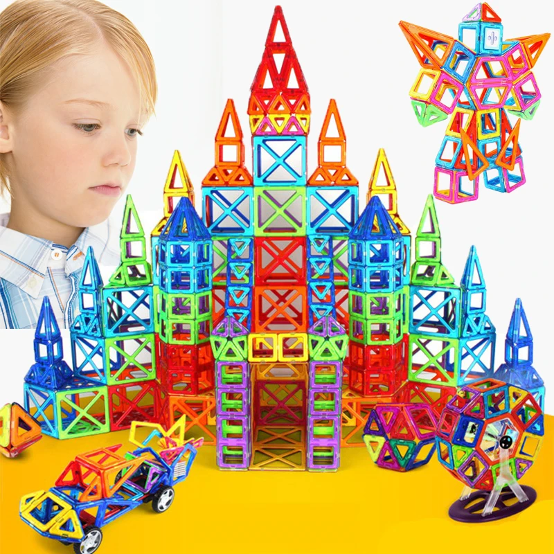 

252pcs Mini Magnetic Designer Construction Set Model & Building Toy Plastic Magnetic Blocks Educational Toys For children gifts