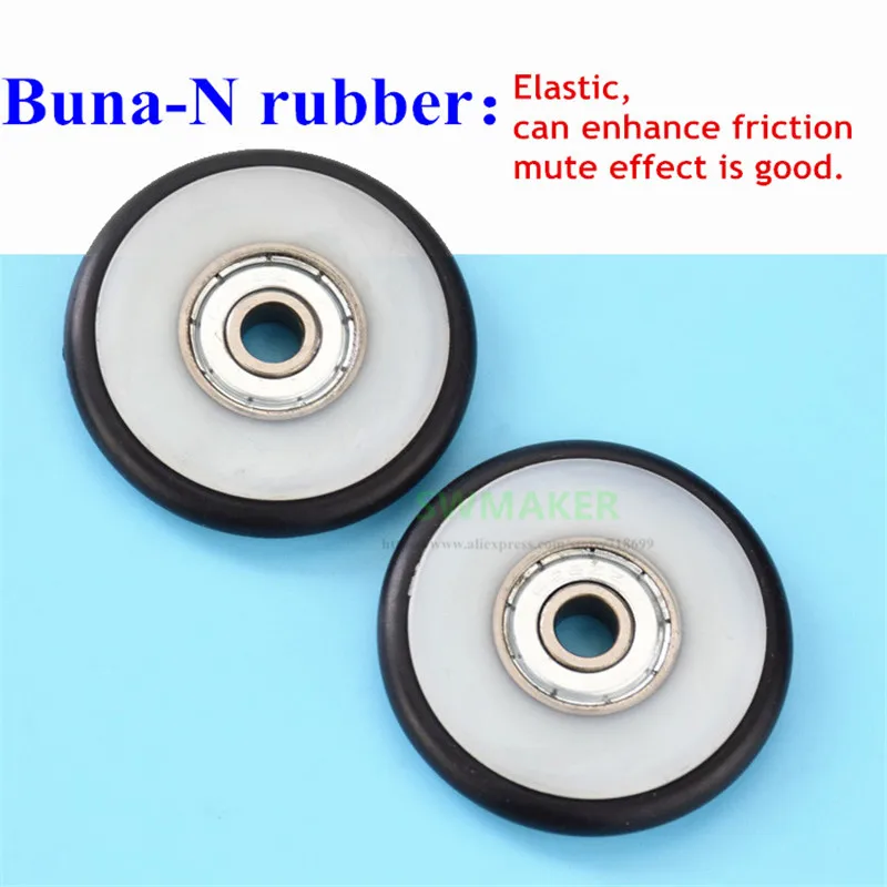 1Pc 6*41*7mmm Buna-N rubber O rubber ring rubber rubber roller, mute elasticity, blackboard fishing tackle, 626 bearing pulley