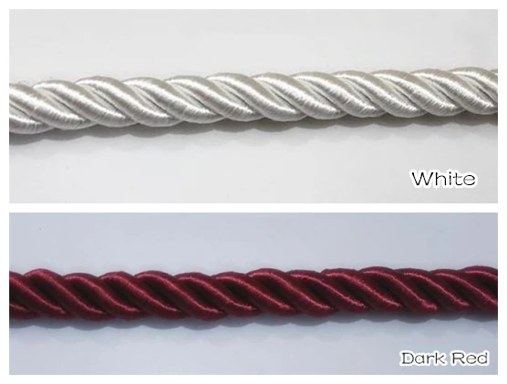 7 colori di Qualità Filo Ritorto Corda Borsa Cuscino Divano Sedia Decorativo Fili dd Lacci Accessori 15 millimetri Vendita da 2 metri per balla