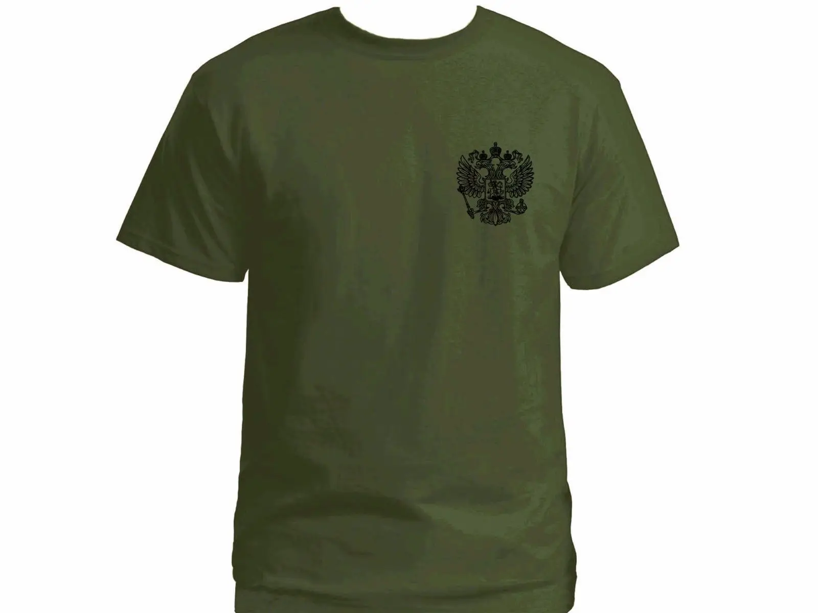 Hot Sale Summer Coat Of Arms Two Headed Roman Eagle Army Green 100% Cotton T-Shirt Tee Shirt