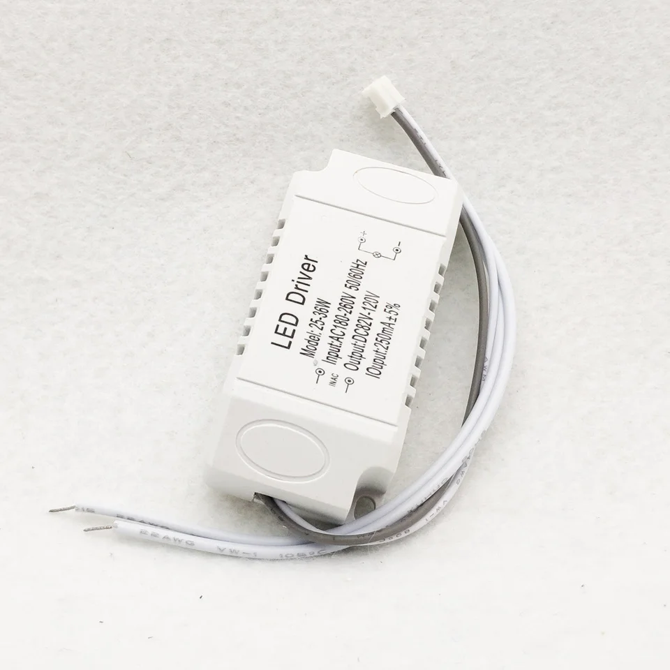 5pcs External LED Driver lighting transformer 8-25W/22-40W Input AC180-265V for LED Ceiling Panel Light Rectangle Plastic Cover