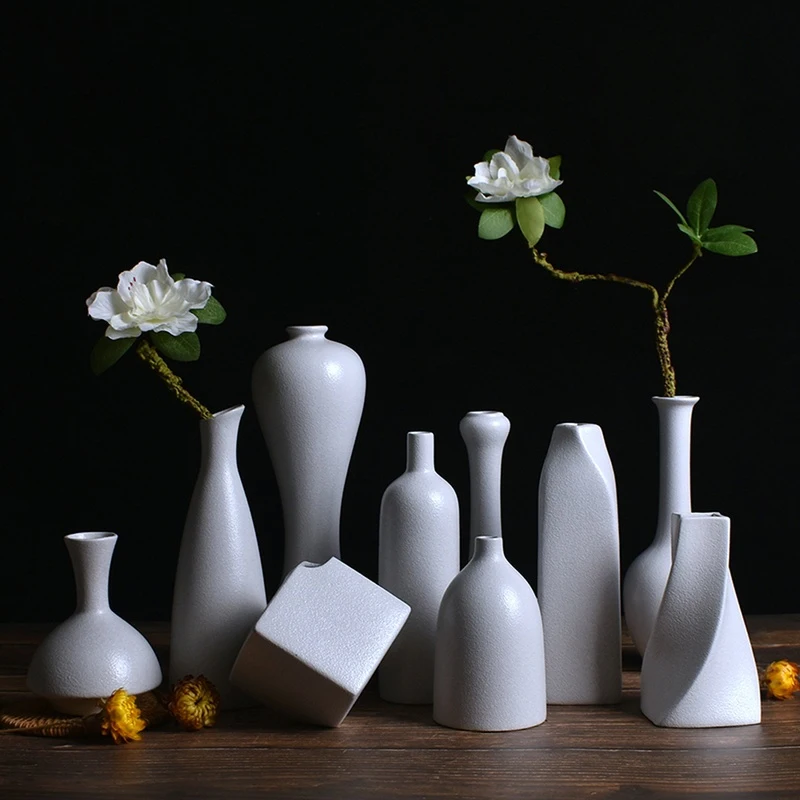 

Europe Creative Ceramic Vase black/white Tabletop Vases Modern Fashion Vase flower pot Home Decor crafts Wedding decoration