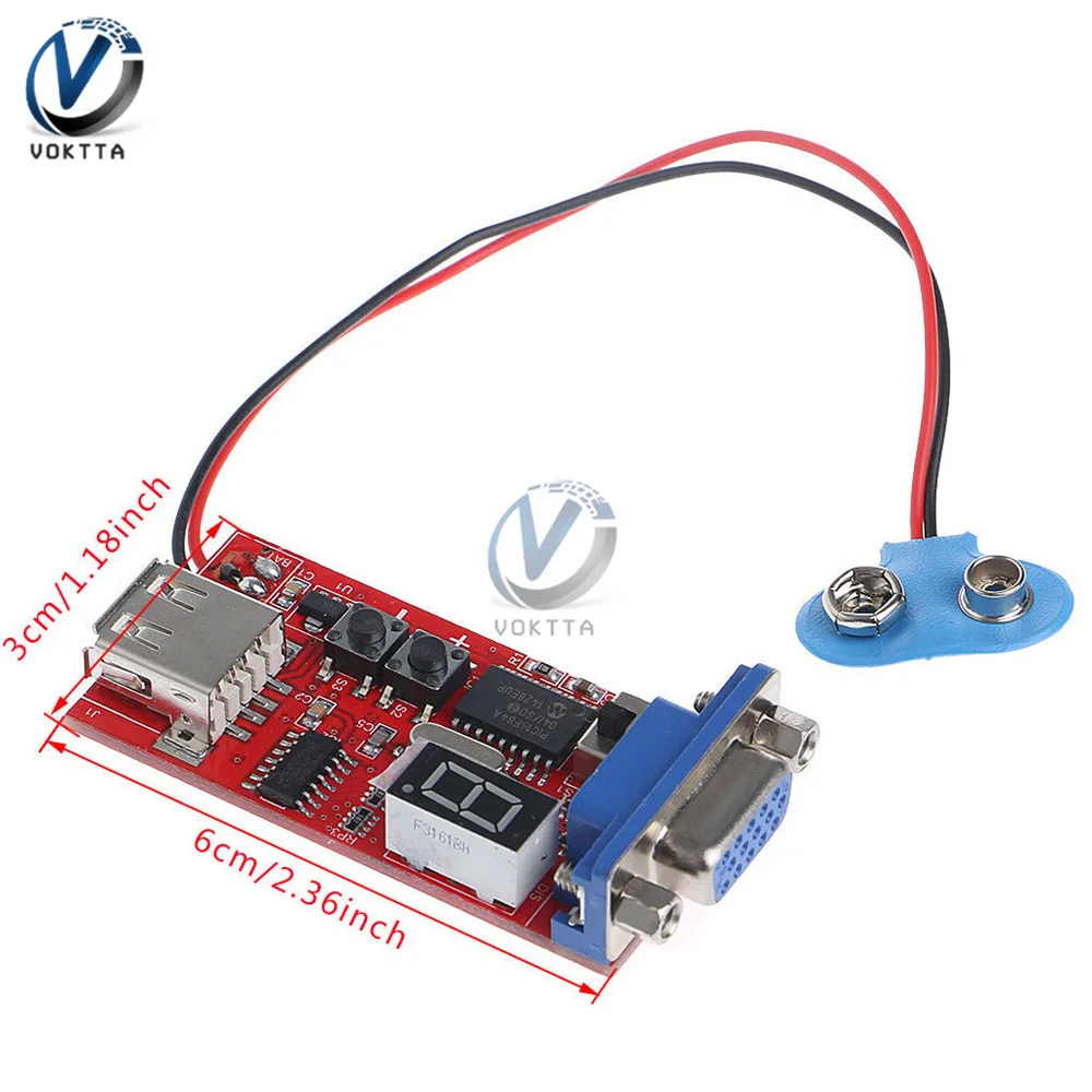 VGA Signal Generator Tester LCD Screen 15 Different Signal Output USB Battery Power Signal Generator DIY kit