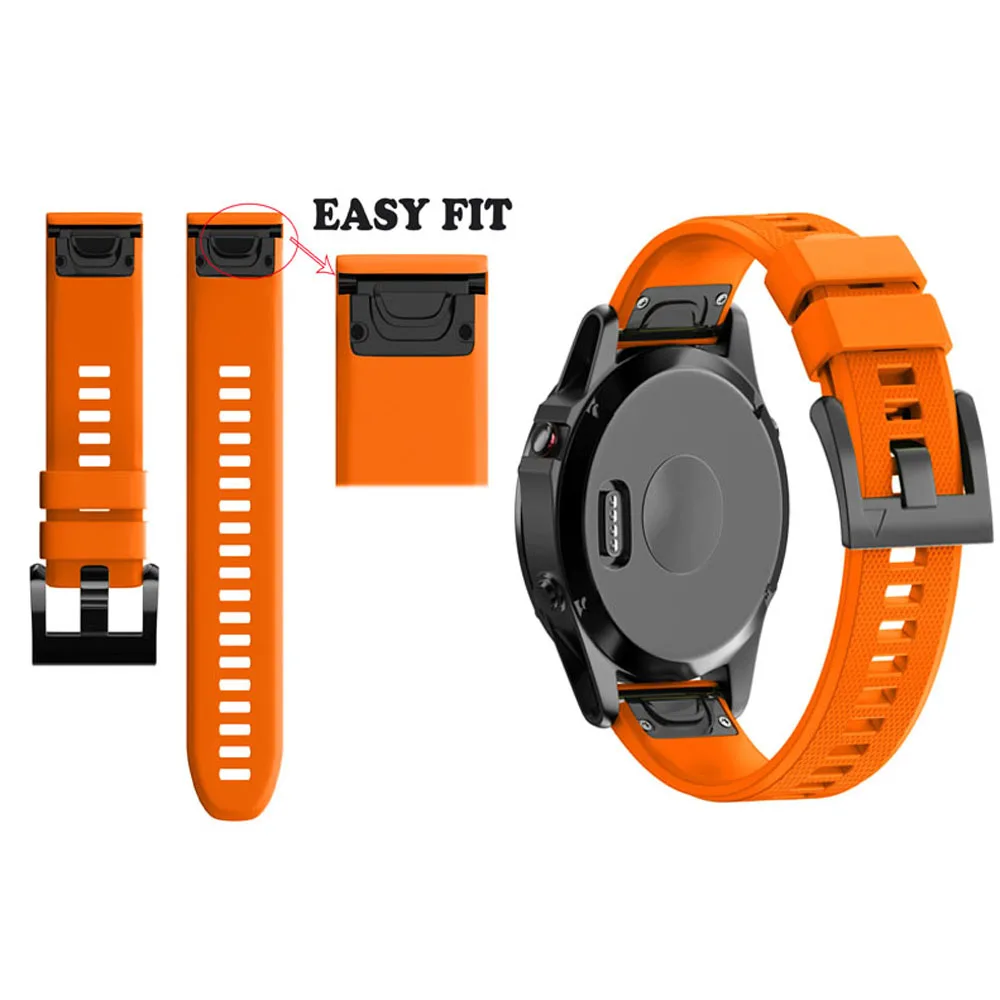 22 26mm Silicone Watchband Strap For Garmin Fenix 7X 6X 6 7 EPIX Gen 2 Easyfit Wristband Fenix 5X 5 955 965 Tactix 7 Smartwatch