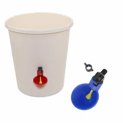 Taza para beber pollo, bebedero automático, alimentador de plástico para aves de corral, fácil instalación con tornillos, 1 piezas