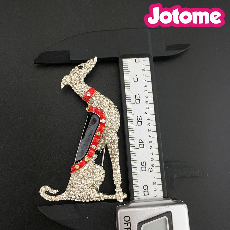 Fashion Rhinestone Scotty Greyhound Dog Brooch Pin Crystal Animal Borzoi Hound Dog Puppy Canine Brooches