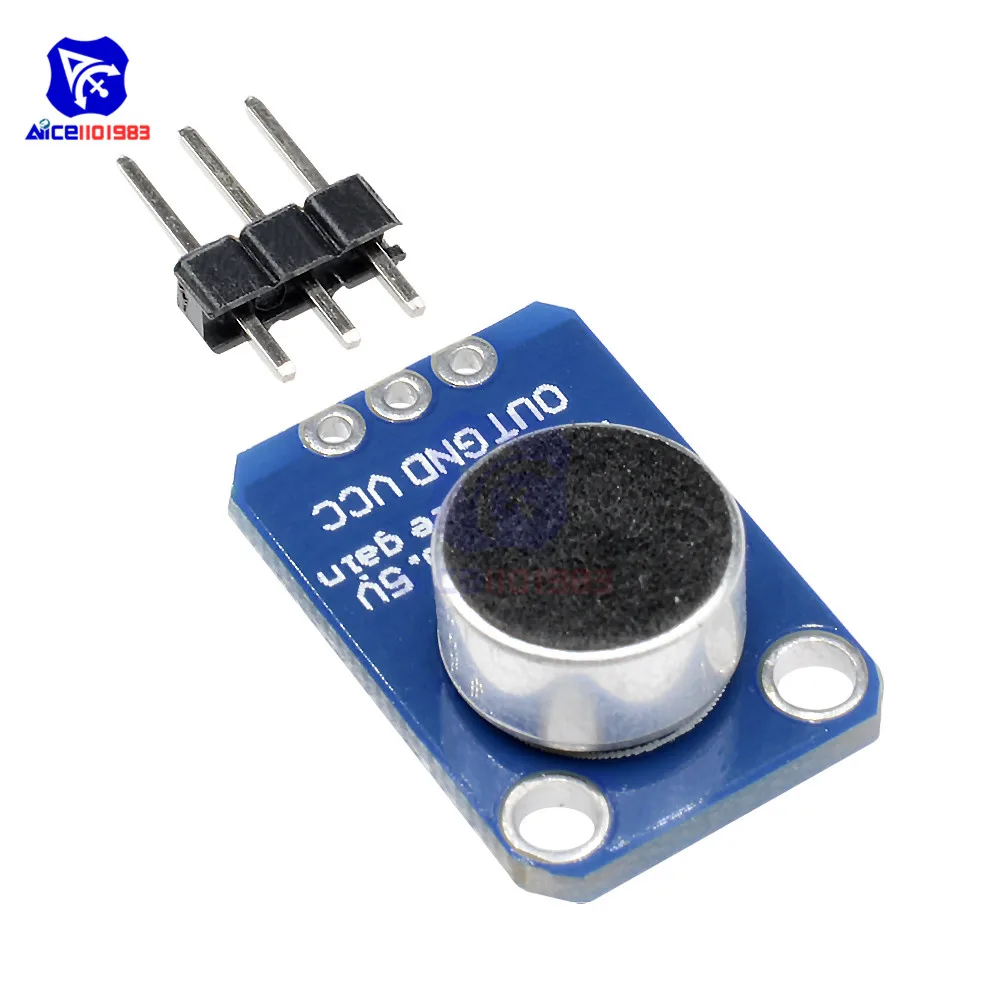 diymore MAX4466 Electret Microphone Amplifier Module Adjustable Gain Breakout Board for Arduino