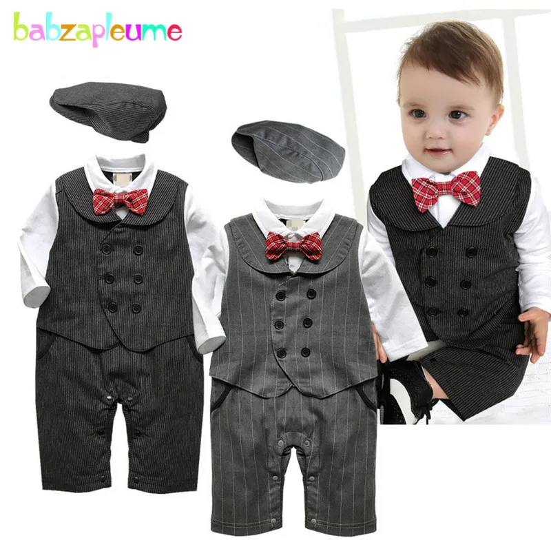 

Autumn Winter Baby Clothes Boys Gentleman Style Infant Rompers Jumpsuits Children Clothing Toddler Outfits Newborn set Kids A084