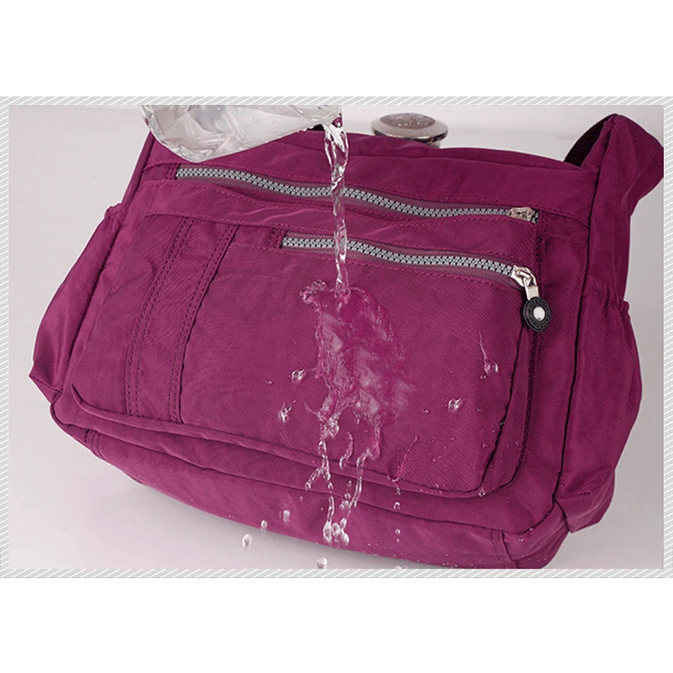 Bolso de hombro de nailon impermeable para mujer, bolsa de maternidad de gran capacidad, para cambiar pañales de bebé, bolso de maternidad