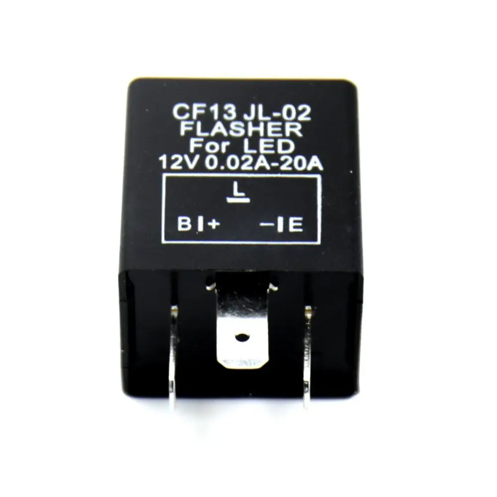 3 Pin 12V CF13 Electronic Car Flasher Relay Fix LED light Hyper Flash Blinking Fit For Universal Motorcyle