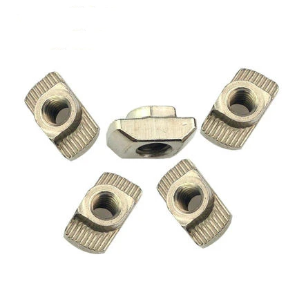 

500PCS M3 M4 M5 Hammer Nut Aluminum Connector T Fastener Sliding Nut Nickel Plated Carbon Steel for 2020 Aluminum Profile