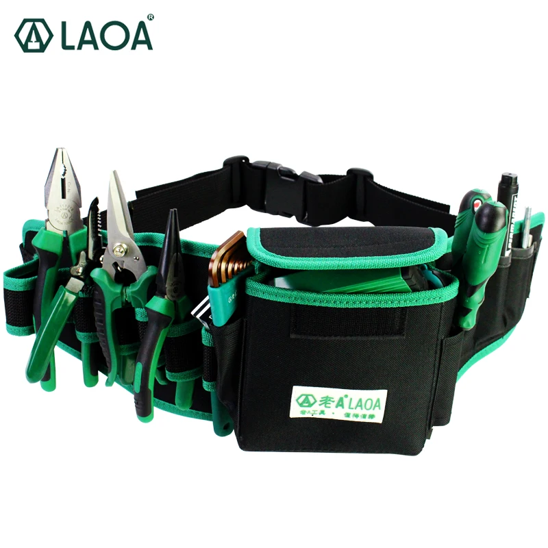 LAOA Multi-function Storage Bag Oxford Cloth Pocket Waist Pack Waterproof Double Layers Electrician Household Tools