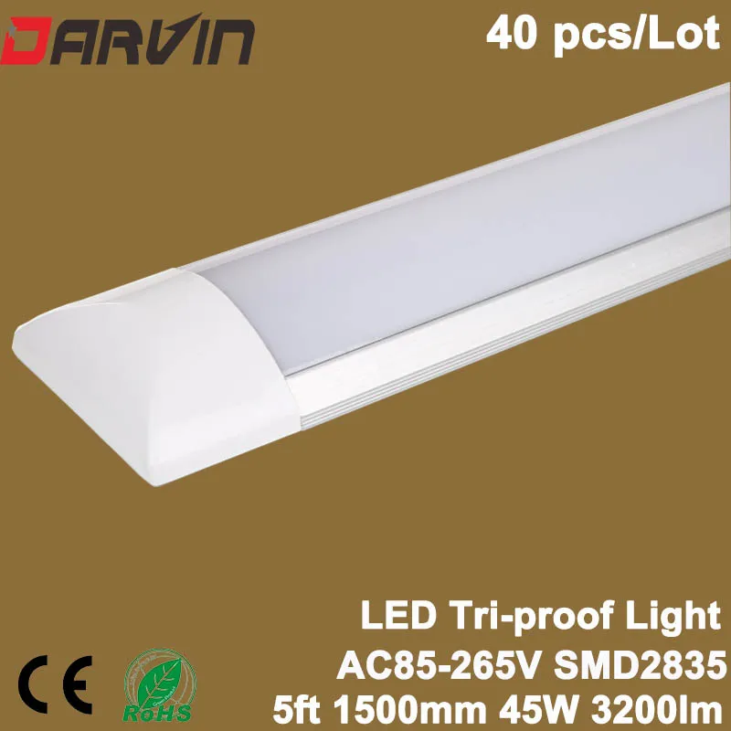

led Tube Lighting Cleaning Purification Lamp 5ft 45W 1500mm Led Tri-proof Batten Light 110V 220V Linear Lamp hot sale