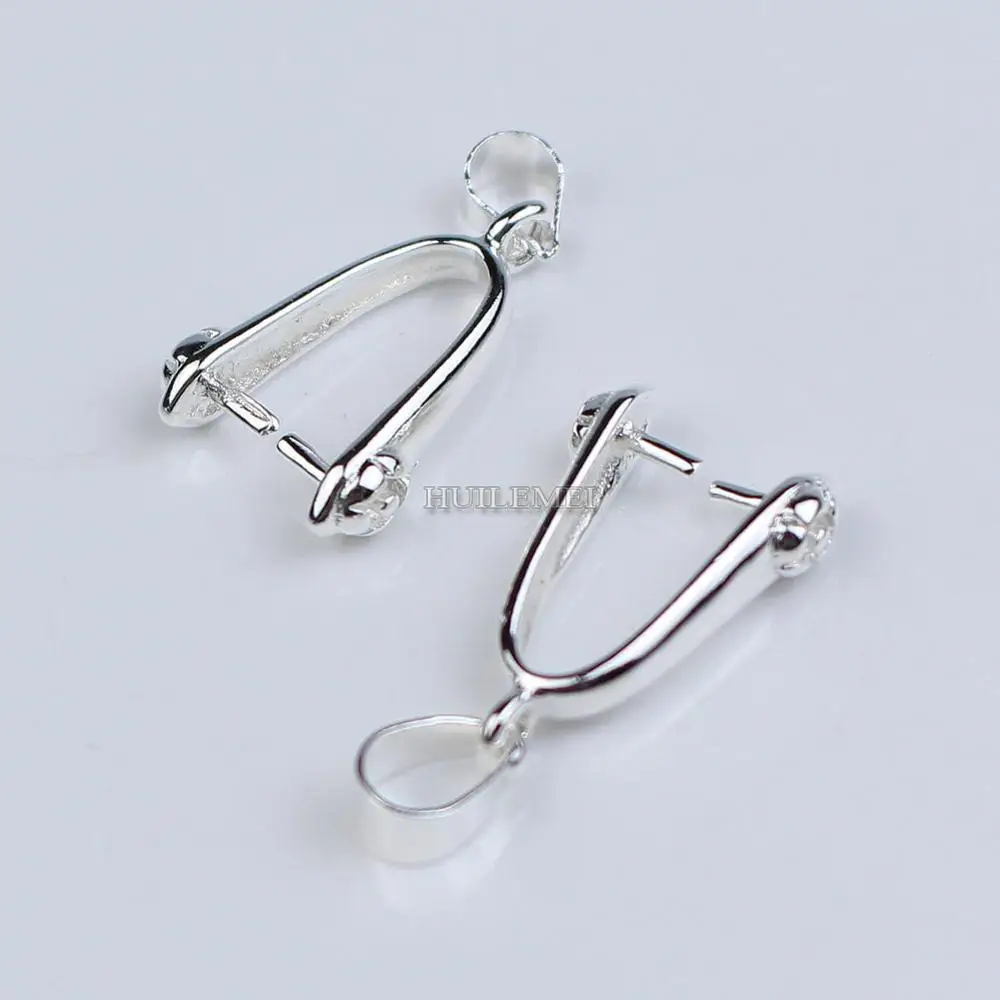 15pcs/lot Wholesale 25x10mm Big Large Rose Pendant Pinch Bails Connectors Pendant Clip Clasp DIY Jewelry Making Accessories