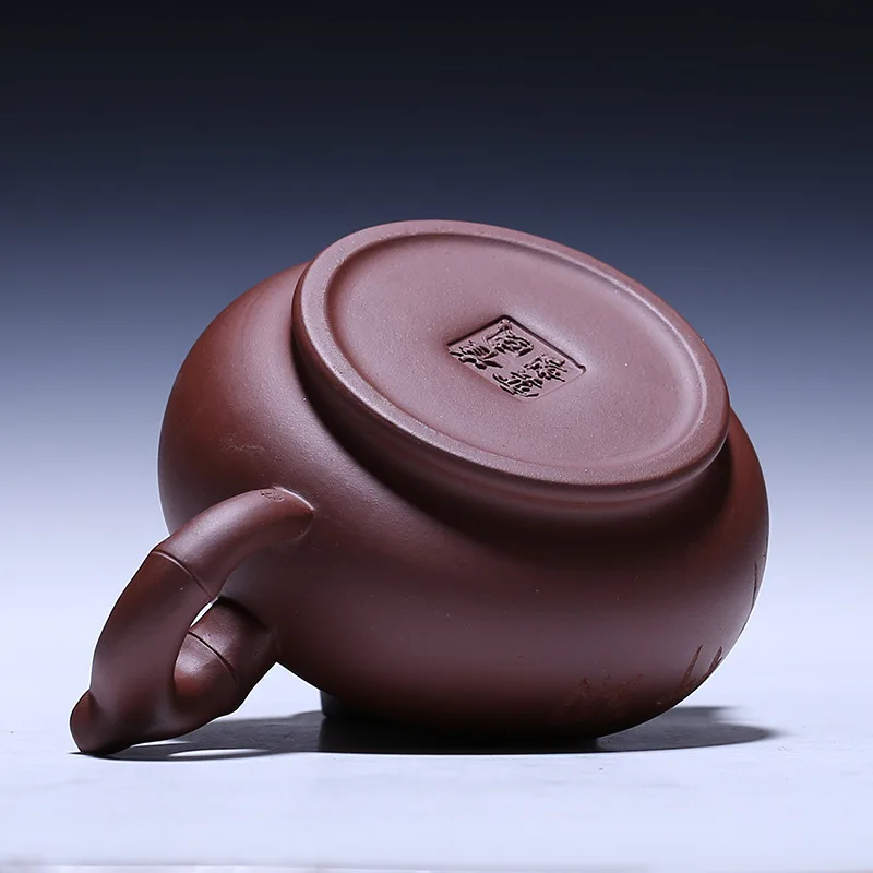 High Quality 280ml Purple Clay teapot Arts,Handmade Collection Yixing Zisha Kongfu Boccaro Pottery Filter Infuser,special gifts