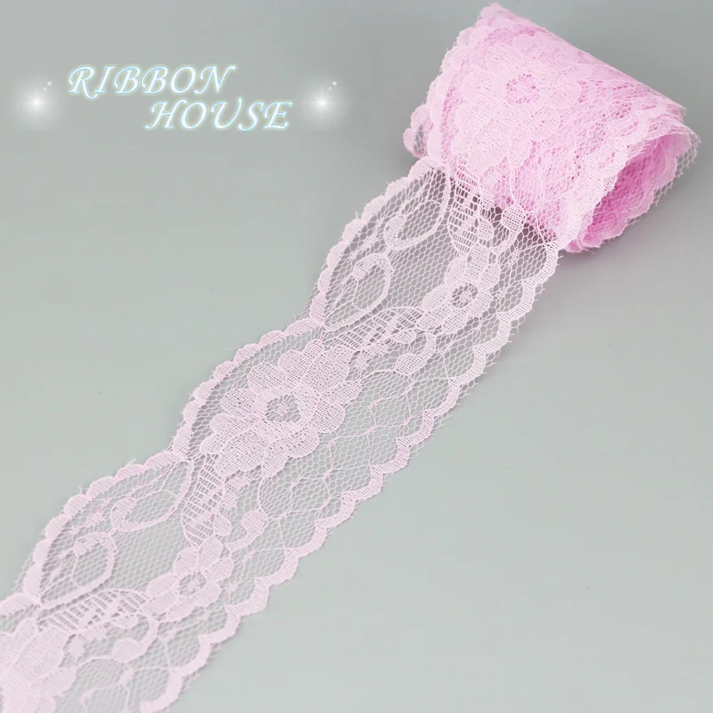 (10 yards/roll) pink lace fabric Webbing Decoration Lovely gift packing Material