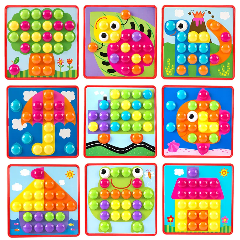 

3D Puzzles Toys For Children Composite Picture Puzzle Creative Mosaic Mushroom Nail Kit Educational toys for children Gift